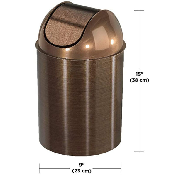 Trash Can Mezzo  2.5Gallon Bronze
