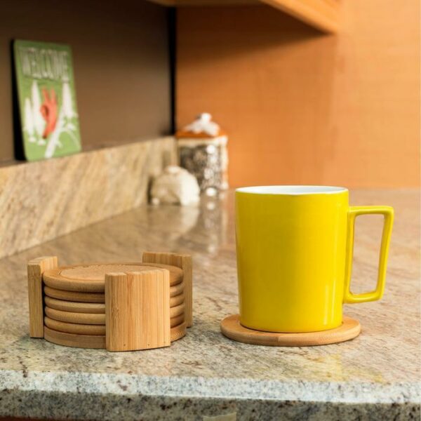 6 Pieces Coaster Set Bamboo