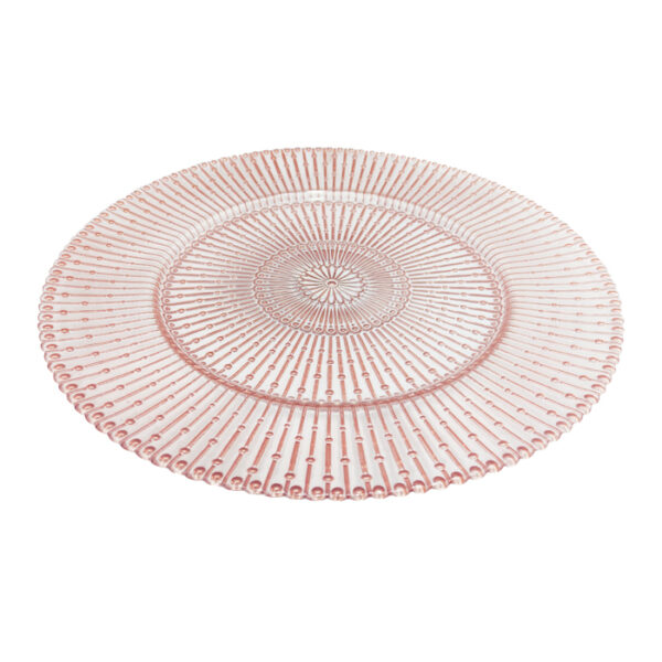 Glass Charger Plate Rose Gold