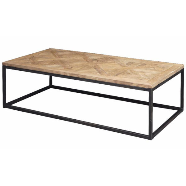Old Natural Elm & Iron Coffee Table