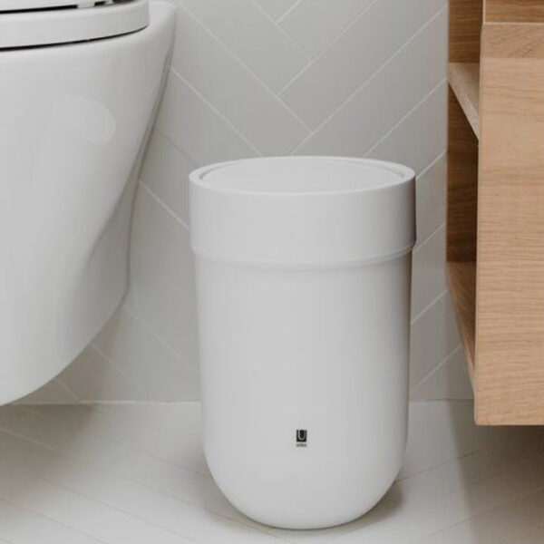 Trash Can Touch With Lid White