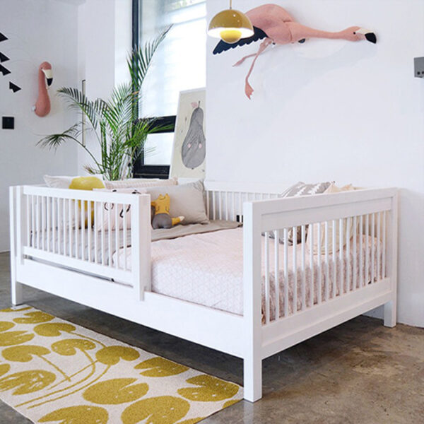 Kids Bed Sealed White & Natural