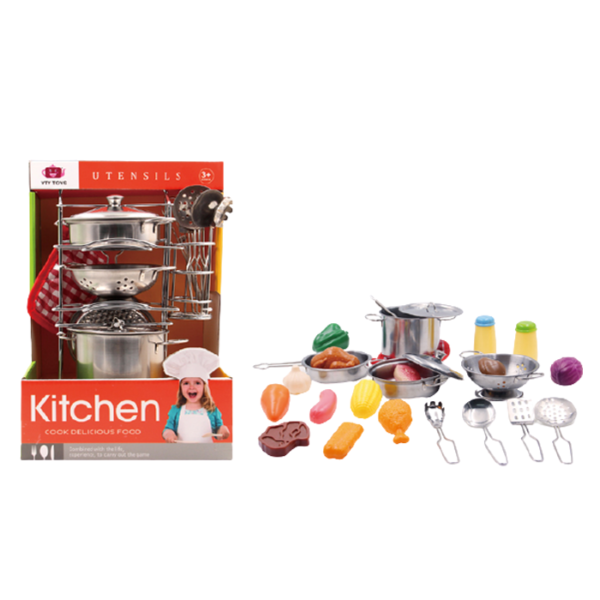 Kitchen Stainless Steel Play Set