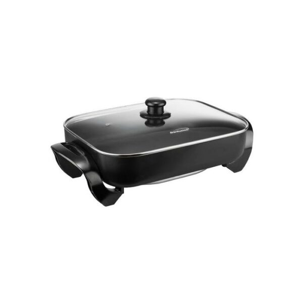 Brentwood 16" Electric Skillet With Glass Lid