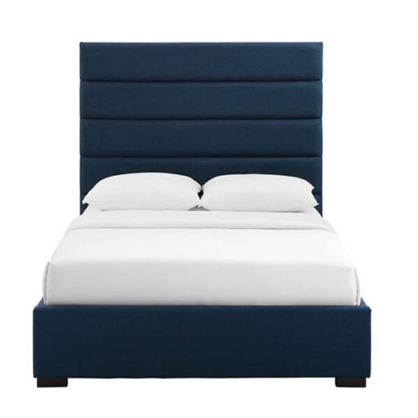 Bed Genevieve Queen Blue  Upholstered Fabric