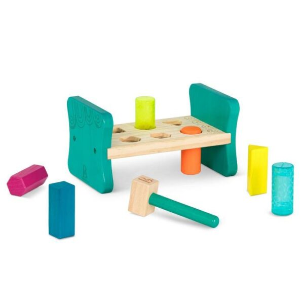 Wooden Shape Sorter Hammering Bench