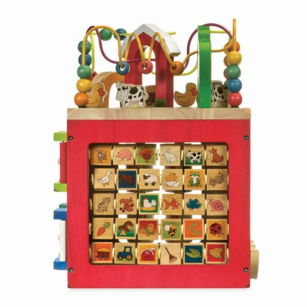 Wooden Farm Activity Cube