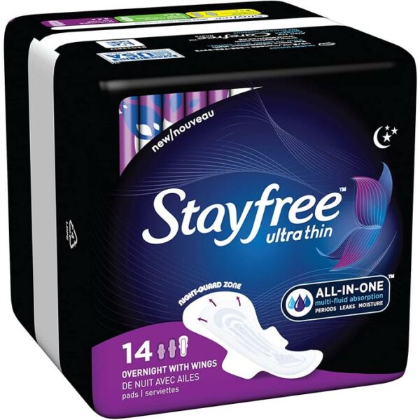 Stayfree Ultra Thin Overnight With Wings 14Pads