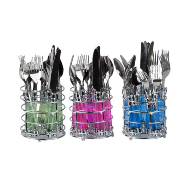 Flatware Set With Caddy Assorted
