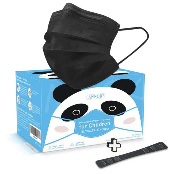 50 Pack Black Kids Face Mask