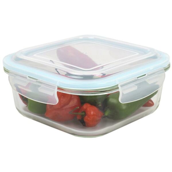 Glass Storage Container With Lid Square 40 Oz