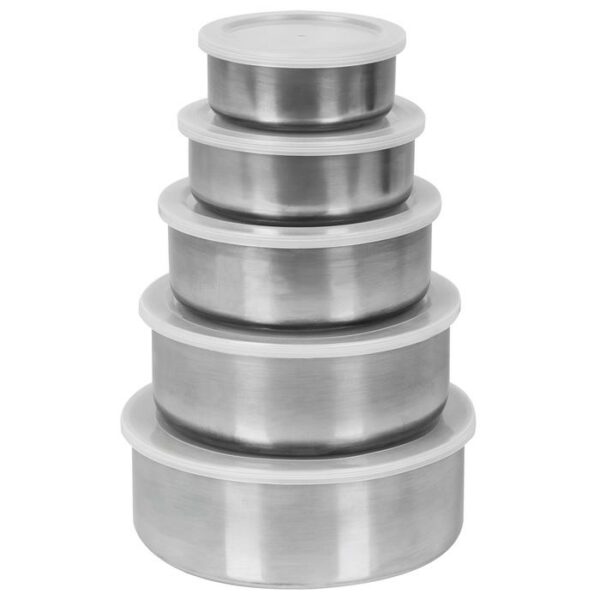5 Pieces Storage Container Stainless Steel