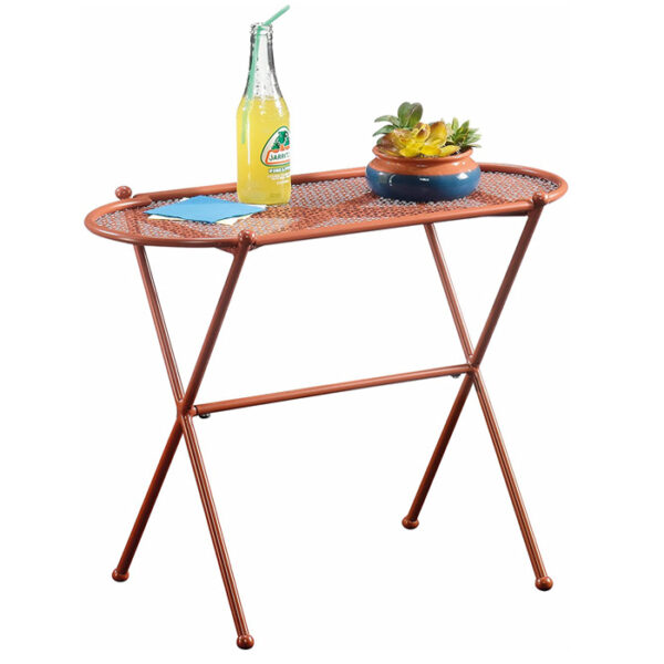 Metal Side Table Terracotta