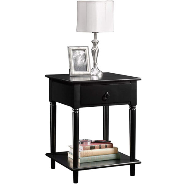 Black Wood Side Table 19x19x23.75