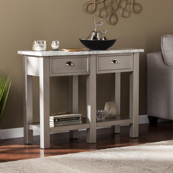Wood Console Table With 2 Drawers 40x15x30