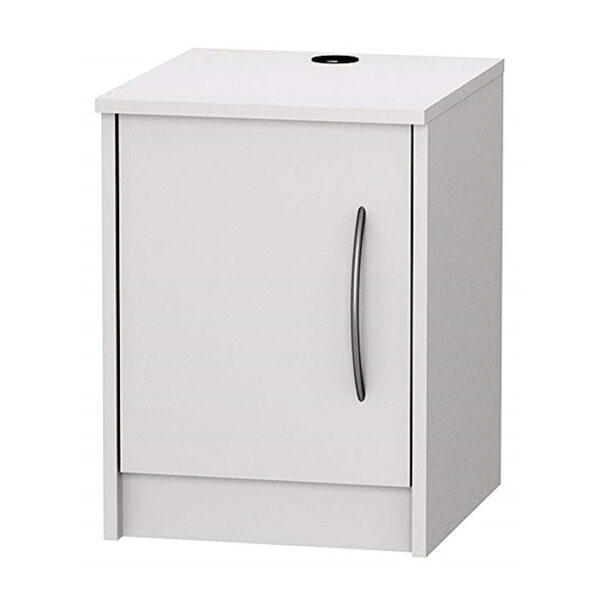 Nightstand White 1 Door 14x15.5x19