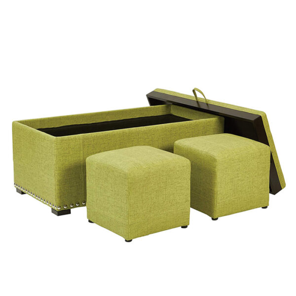 Bench Storage 3 Pieces Set Green Assembled 20x40