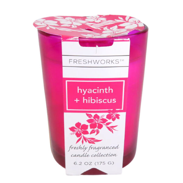 6 Oz Hyacinth Candle 2 Tone Glass Jar