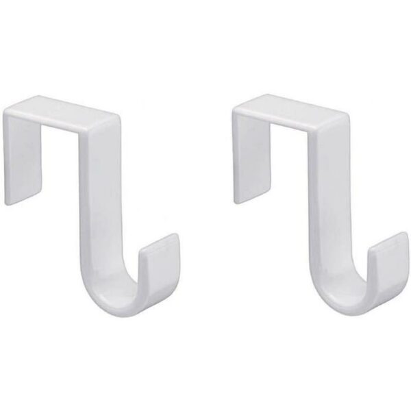 Over The Door Hooks 2 Pack White