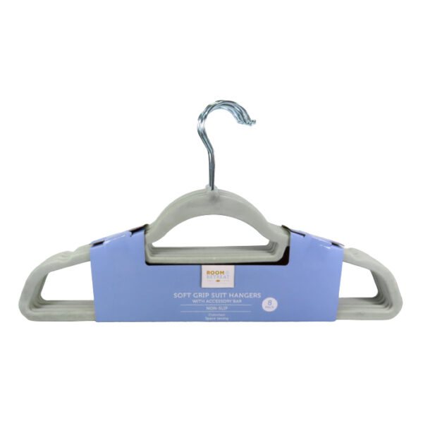 8 Pack Hangers Suit With Accesory Bar