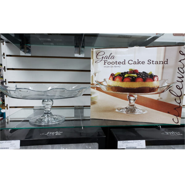 Cake Stand Footed Glass 12.5 Inch