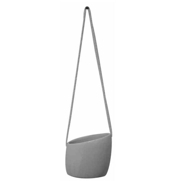 Ceramic Planter White On Rope Small