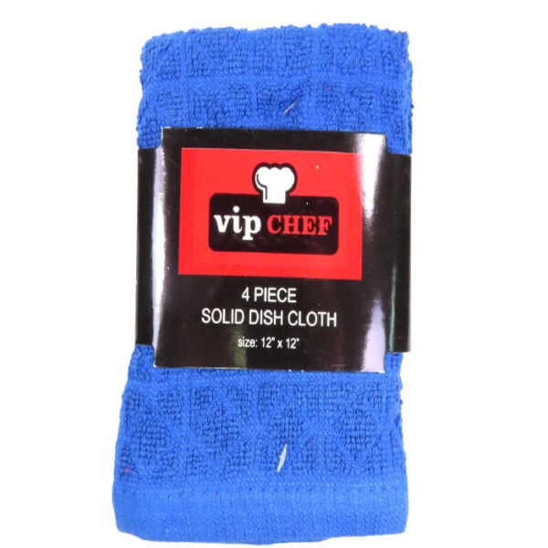 4 Pack Dish Cloth Set Blue