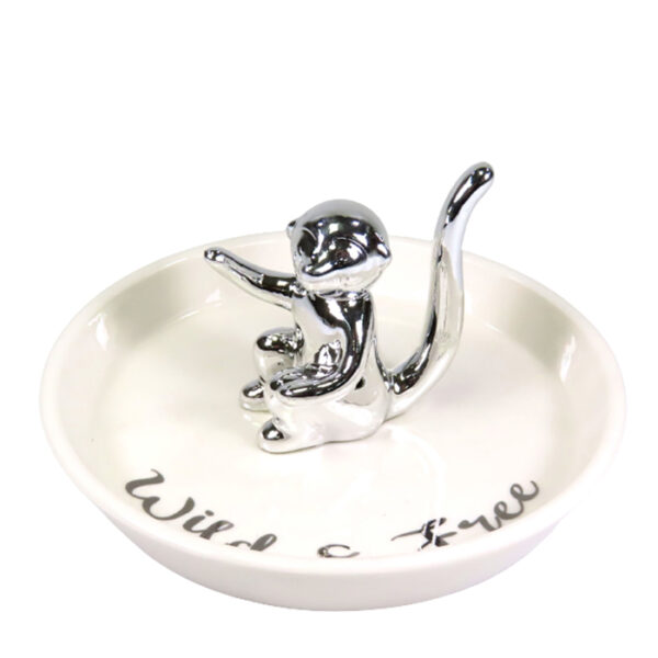 Ceramic Tray Trinket Monkey 6x6x4.5