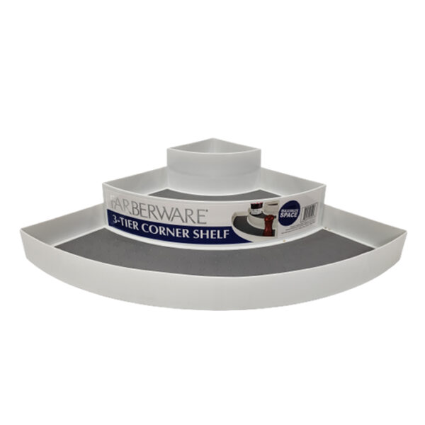 Corner Shelf White Grey Farberware