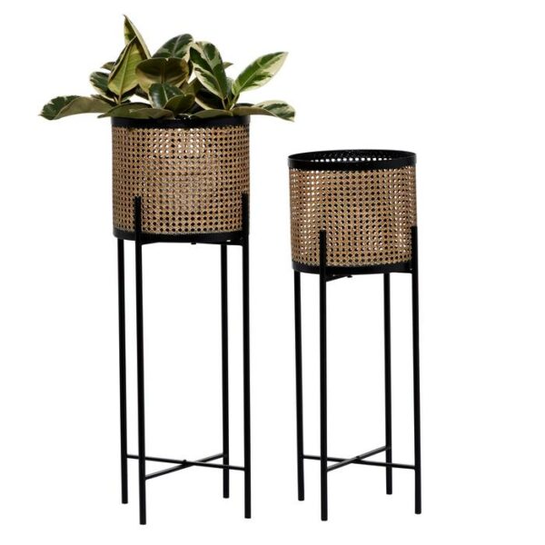 Metal Planter Set Of 2 11"W,36"H