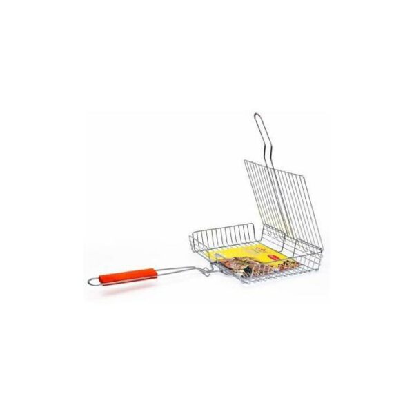 Stainless Steel Barbecue Grill With Wooden Handle