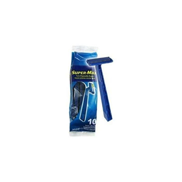 Super Max Twin Blade Disposable Razors Men 10Pack