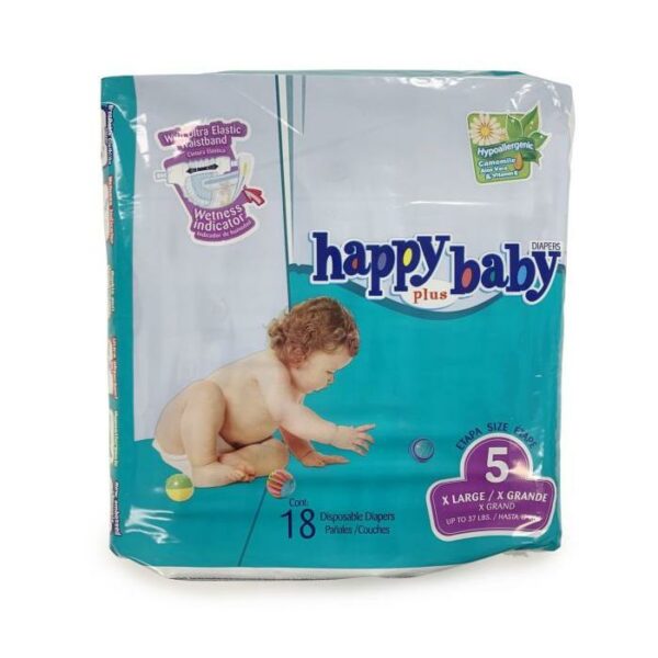 Happy Baby X-Large 18 Count Diapers Stage 5