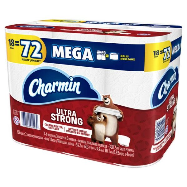 Charmin Toilet Paper Ultra Strong Mega 18 Rolls