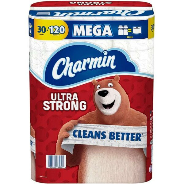 Charmin Toilet Paper Ultra Strong Mega 30 Rolls