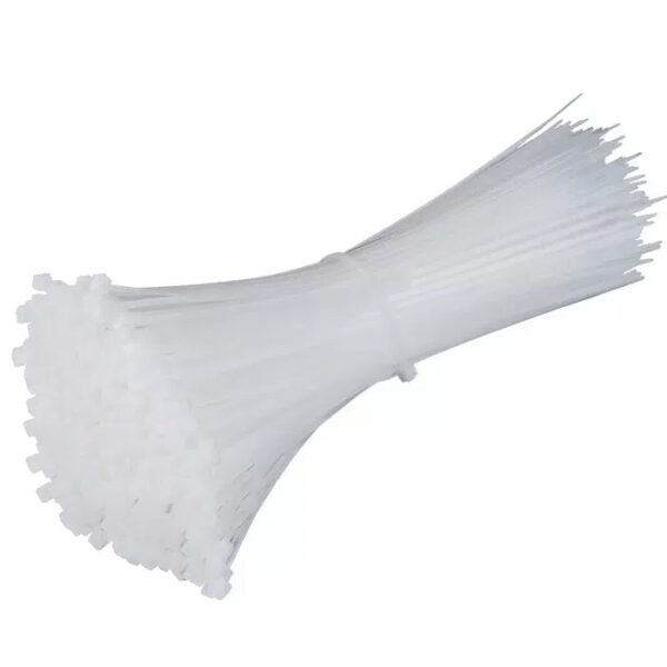 White Plastic Handcuff 5x450mm 100 Pieces