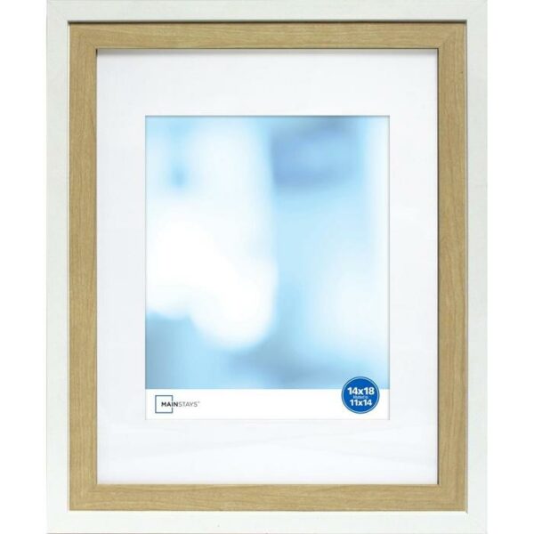 Photo Frame Mainstays 14x18 Matted To 11x14"White