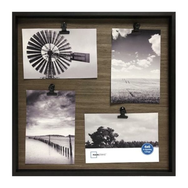 Mainstays 4 Open Clip Collage Photo Frame 4x6"