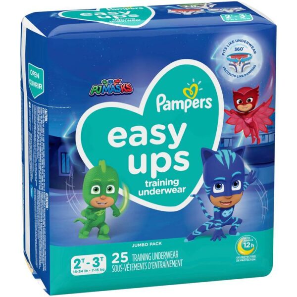 Pampers EasyUps Boys Training Underwear 2T-3T 25Ct