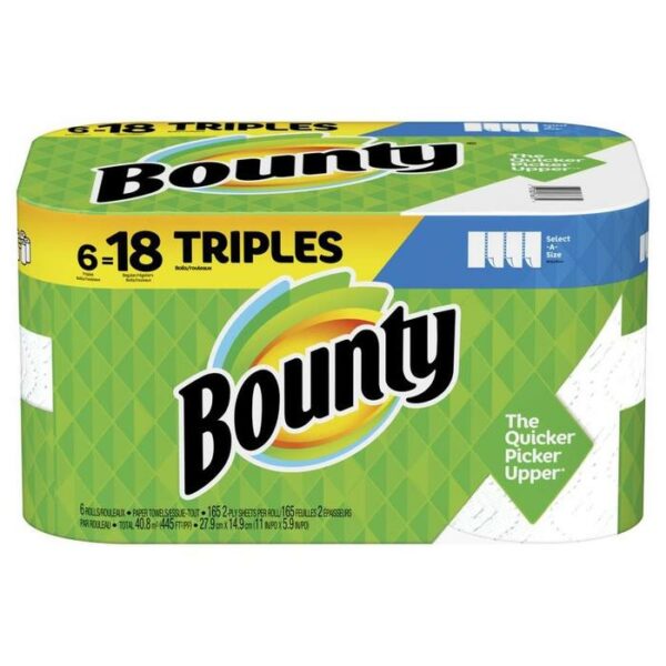 Bounty Towel Prints Regular Big Roll 6