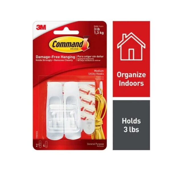 Command Brand Utility Hooks 3Lbs Medium
