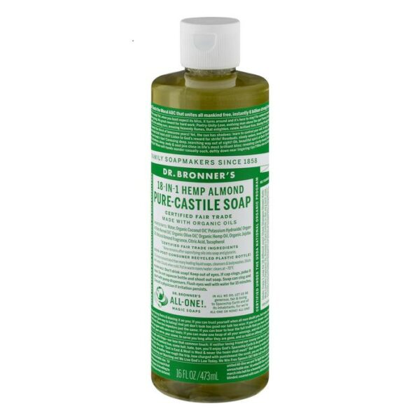 Dr.Bronner's Castile Liquid Soap Org Almond 16 Oz