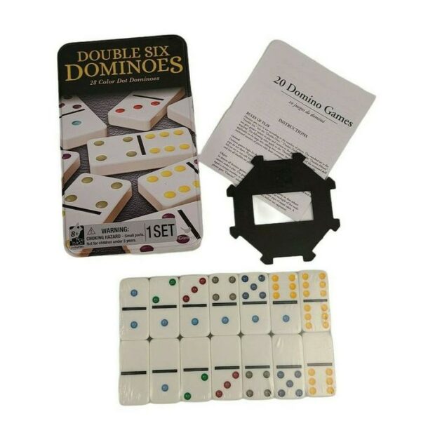 Dominoes Set Double Six In Tin