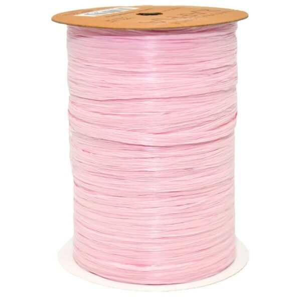 Matte Raffia Ribbon 100 Yard Pink