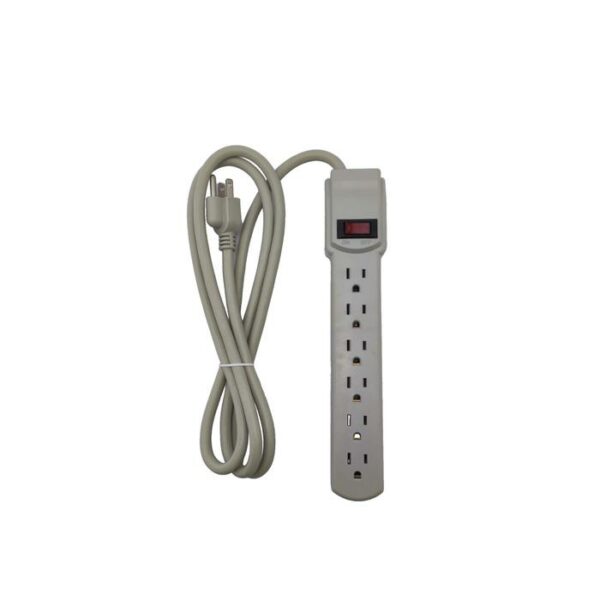 6-Outlet Power Center With Surge Protection 6"