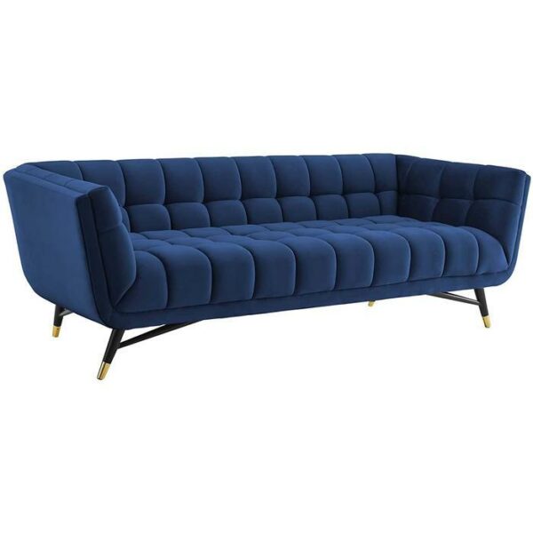 Adept Performance Velvet Sofa Midnight Blue