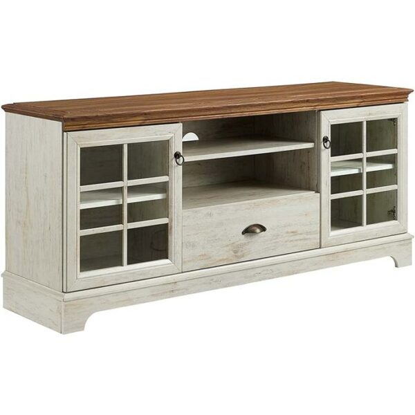 Pacific 47" TV Stand Walnut White