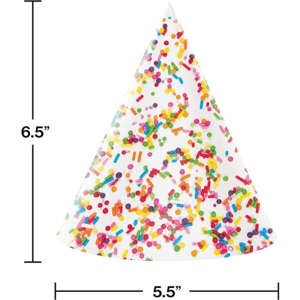 Sprinkles Adult Party Hat 8 Count