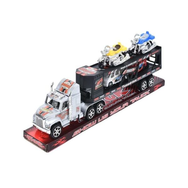 Truck Transport With 2 Mini Bus And 2 Motors