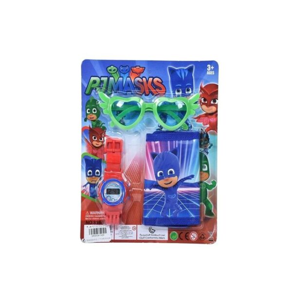 Pjmasks 3 Pieces Watch , Purse & Glasses